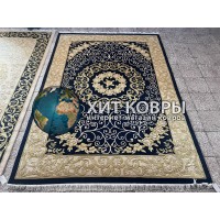 Китайский шерстяной ковер 0054005 Синий-бежевый